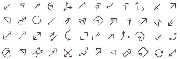 Set of abstract arrows. Arrows for your design. Arrows for templates and backgrounds. vector