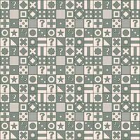 Simple shapes and pattern in cool tones. Simple geometric art poster. vector