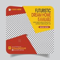 Villa Selling Clean Social Media Post Design Layout vector