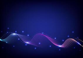 Abstract futuristic wave background. Fider optic internet online concept. Design for data, cyber, metaverse, sound, telecoms, digital, network, communication, connection, line. vector