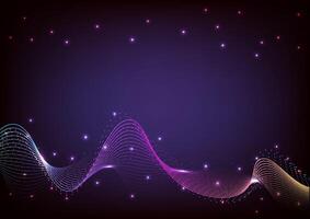 Abstract futuristic wave background. Digital network fider optic internet online concept. Design for data, cyber, metaverse, sound, telecoms, communication, connection. vector