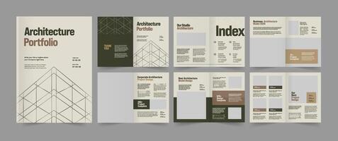 architecture portfolio modern architect portfolio template interior portfolio architecture photo album architecture brochure layout. vector