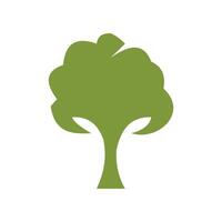 green tree icon logo design template vector