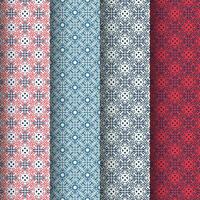Ornamental seamless patterns set, traditional islamic pattern set. vector