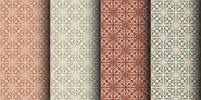 set of original floral patterns. modern ornament. vector