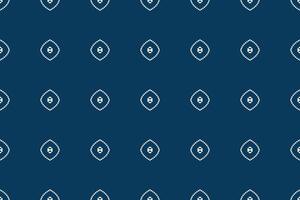 Fabric with blue color background motif blue ethnic pattern decoration pattern cross stitch. vector