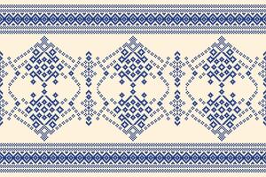 fabric pattern decoration white brown cream color background fabric pattern cross stitch. vector