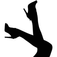 Elegant legs silhouette in high heels, a stylish and sophisticated image. vector
