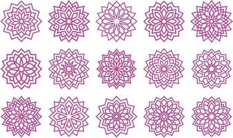 Modern Mandala Art Pattern Bundle vector