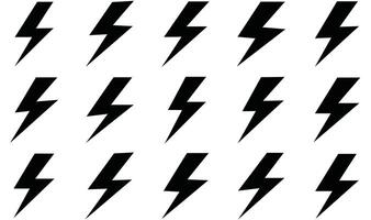 Lightning Bolt Icons Set vector