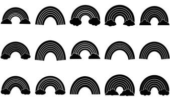 Minimalist Rainbow Illustrations Pack vector