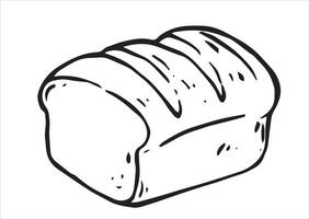 illustration in doodle style. loaf of bread vector