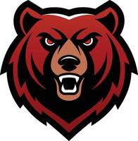 Angry Bear with Red Eyes vector