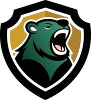 Bear Head Monogram Design vector