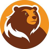 Dynamic Bear Logo Badge vector