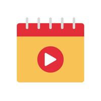 scheduled button flat icon design vector