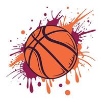 Hoops and Motion, Dynamic Basketball Art vector