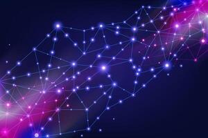 abstract blue background with stars, Abstract Network Connection, abstract background with connected lines and dots, vector
