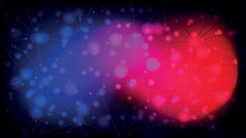 abstract Blue red background, Abstract Red and Blue Network, abstract background with red and blue dots neon light glowing effect, red and white particles loop, vector