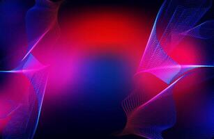 A Neon colour abstract background illustration, abstract background with red and blue lights, Abstract Red and Blue Energy Flow neon light background design, vector
