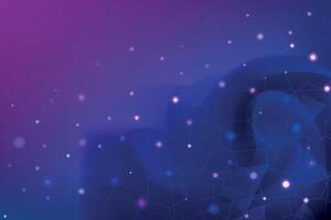 abstract background with stars light effect wave shape on blue and purple colour, Cosmic Nebula Background with polygon shape , abstract background with dots and lines vector