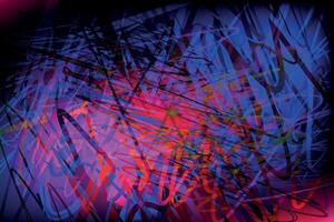 Abstract Neon Scribbles, abstract background with a lot of different colours, neon light in the night sky red and black colour vector