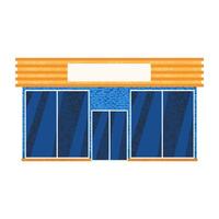 Colorful Illustration of Store Building Isolated on White Background vector