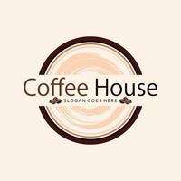 Simple Coffee shop logo design vector