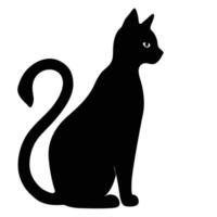 Minimalist Devon Rex cat silhouette icon for digital branding and logos vector