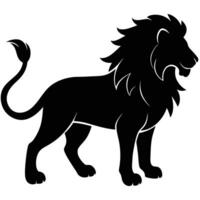 Charming Lion Silhouette Icon for Fun Designs and Animal Branding vector