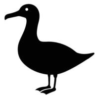 Delightful Albatross Silhouette Icon for Tropical and Oceanic Wildlife Designs vector