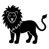 Fun and Cute Lion Silhouette Icon for Graphic and Logo Design vector