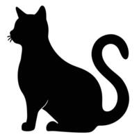 Devon Rex cat silhouette icon design for sleek pet branding and logos vector