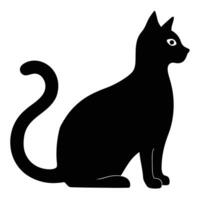 Elegant Devon Rex cat silhouette icon for pet business logos and branding vector