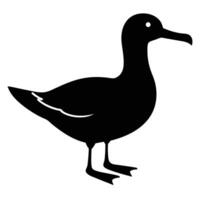 Adorable Albatross Silhouette Icon for Wildlife and Nature Projects vector