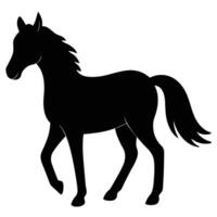 Stylish horse silhouette icon for creative and modern design projects vector