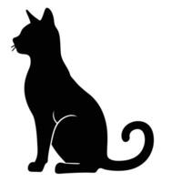 Modern Devon Rex cat silhouette icon for logos, branding, and pet business designs vector