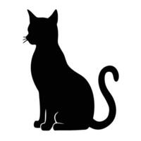Creative Devon Rex cat silhouette icon for pet branding and sleek logos vector