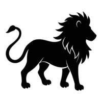 Strong Lion Silhouette Icon for Graphic Design and Branding vector
