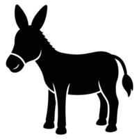 Adorable Donkey Silhouette Icon for Nature Lovers and Graphic Projects vector