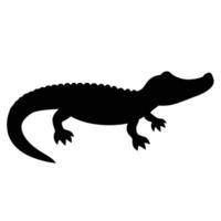 Creative Alligator Silhouette Graphic Art Icon for Wild Nature Projects vector