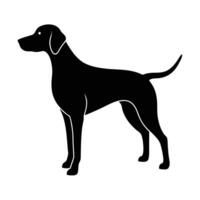 Simple German Shorthaired Pointer Shadow Icon vector