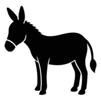 Fun and Playful Donkey Silhouette Icon for Illustrations and Branding vector