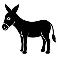 Creative Donkey Silhouette Icon for Digital Art and Graphic Projects vector