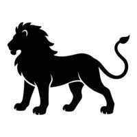 Elegant Lion Silhouette Icon for Logos and Web Design Projects vector