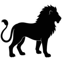 Dynamic Lion Silhouette Icon for Creative Designs and Branding vector