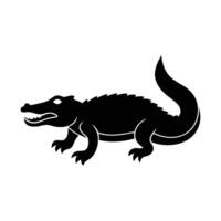 Nature Inspired Alligator Silhouette Icon for Environmental Designs vector