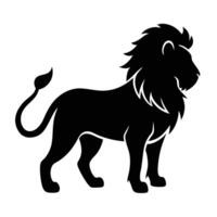 Cute Lion Silhouette Icon for Branding and Graphic Projects vector