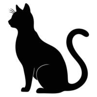 Stylish Devon Rex cat silhouette icon for digital branding and pet business logos vector