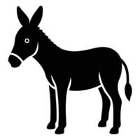 Playful Donkey Silhouette Icon for Graphic Design and Web Development vector